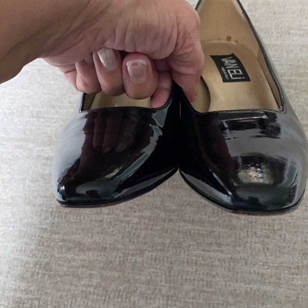 Vaneli black patent leather heels/pumps . Size 8M - Picture 8 of 9